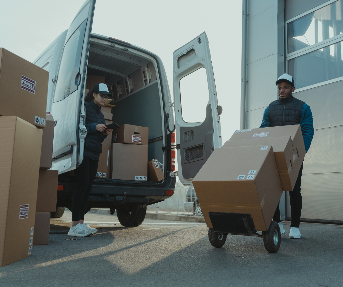 Equipment, Vehicles & Machinery Goods being unloaded from a delivery van